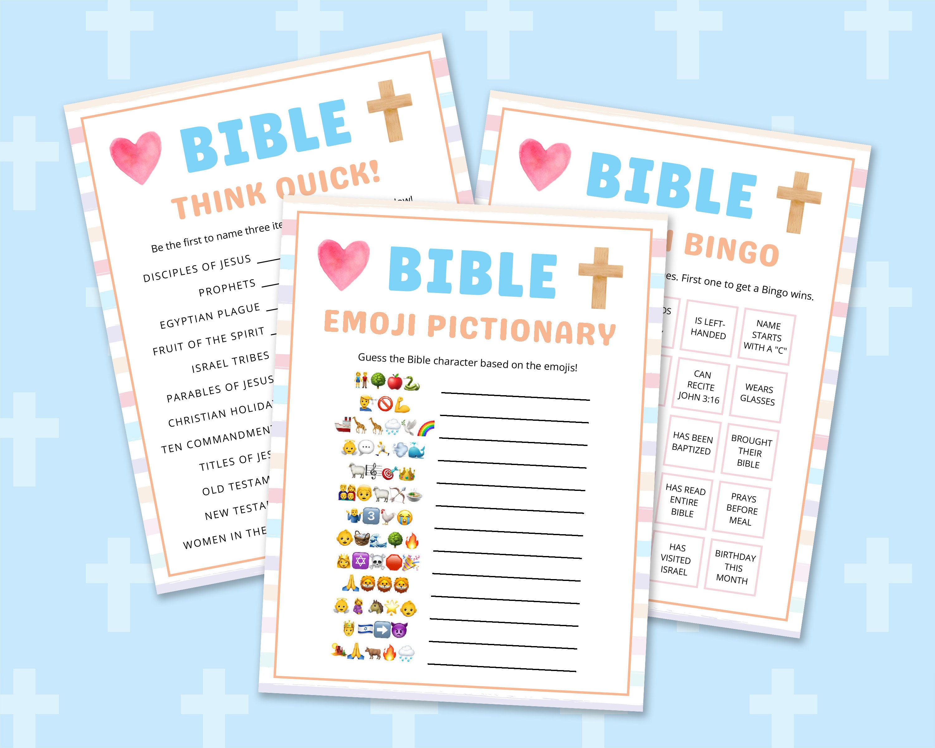 Bible Game Bundle Church Bible Games for Kids, Teens, Adults Christian ...