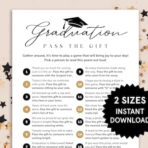 Graduation Game Pass The Gift 2025 Graduation Party Game Pass the Prize High School Graduation Printable Class of 2025 Graduation Group Game