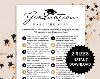 Abschluss-Spiel-Pass Das Geschenk 2025 Abschluss Party Spiel-Pass der Preis High School Abschluss Druckbare Klasse von 2025 Abschluss Gruppenspiel