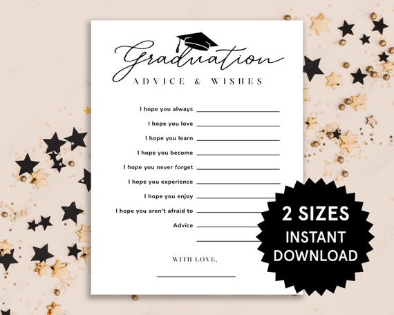 grad advice cards Blue and Silver Graduation Advice Cards for the Graduate main image 1