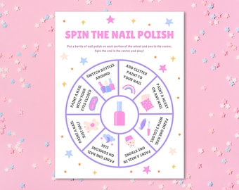 Spin The Nail Polish | Fun Slumber Party Games | Tween and Teenage Girls | Pink Birthday Party Games | Sleepover Games | Girl Sleepover