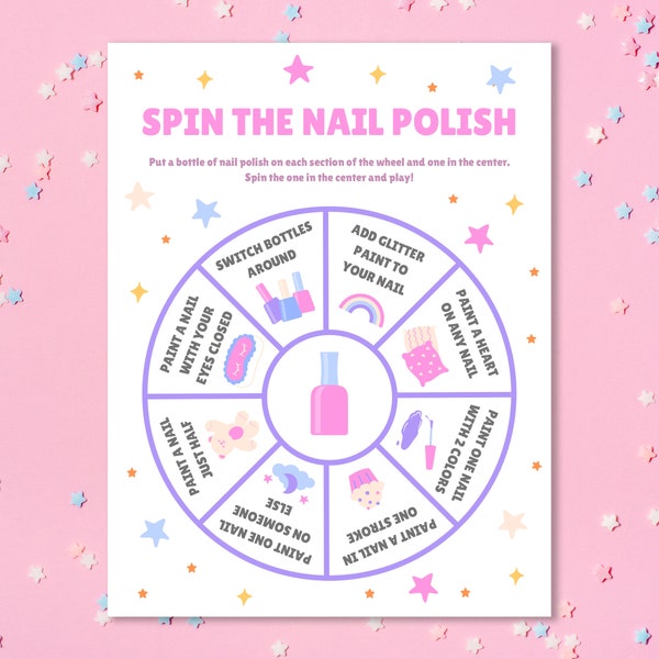 Spin The Nail Polish | Fun Slumber Party Games | Tween and Teenage Girls | Pink Birthday Party Games | Sleepover Games | Girl Sleepover