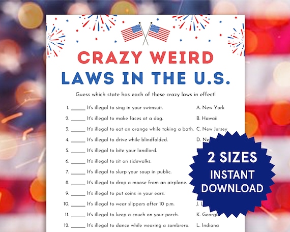 4th of July Trivia Fun Fourth of July Party Games 4th of July Activities for Kids Adults Independence Day Games Family July 4th Printables
