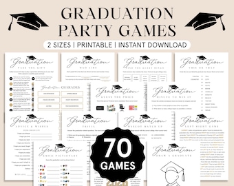Graduation Party Game Bundle Graduation Party Class of 2026 Graduation Games Printable High School Graduation 2026 College Graduation Bingo