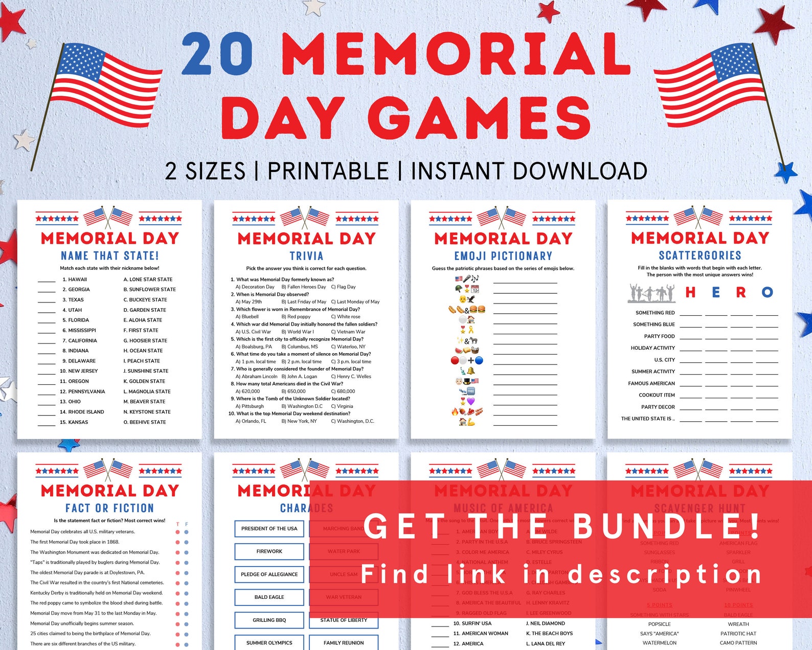 Memorial Day Emoji Pictionary Patriotic Games Memorial Day Games