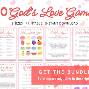 Bible Love Trivia Game Printable Bible Games for Kids, Adults Fun ...