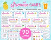 Summer Game Bundle Summer Games for Kids Summer Activities Family Summer Games Printable Pool Party Games Fun Summer Kids Birthday Games