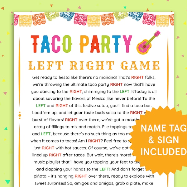Left Right Story Game Office Party - Etsy
