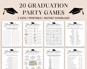 Graduation Party Game Bundle Graduation Games Class of 2024 Graduation Games Printable High School Graduation Party College Graduation Party