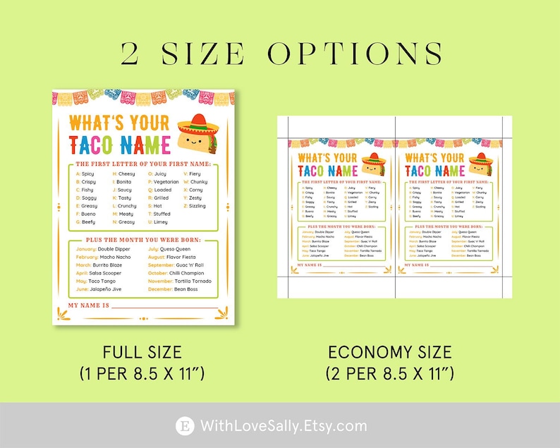 Pakiet gier imprezowych Taco Gry Taco dla dzieci Gry Fiesta Przyjęcie urodzinowe Fiesta biurowa Impreza meksykańska Zajęcia Fiesta Rodzinny Taco Wtorek zdjęcie 6