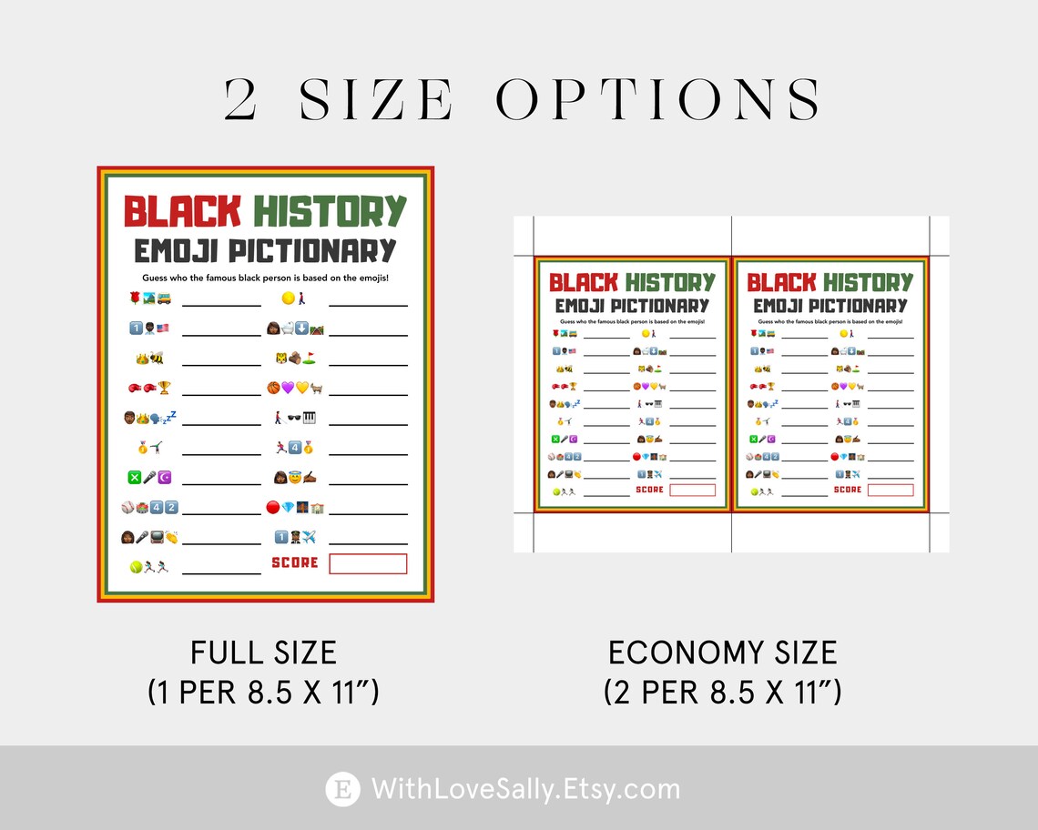 Emoji Pictionary Black History Month Emoji Pictionary Games for Kids