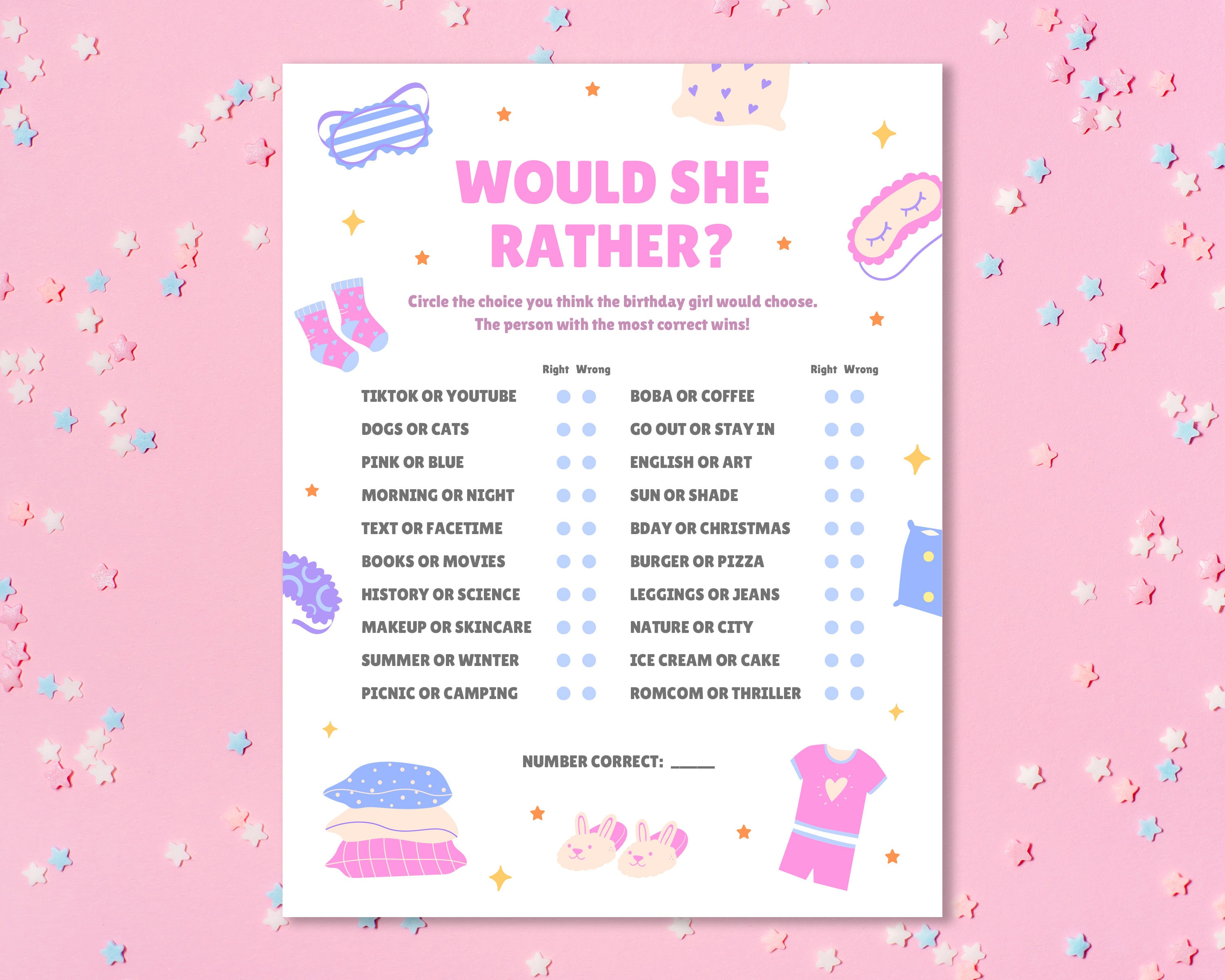 Would You Rather | Slumber Party Games | Girls Birthday Party Games