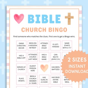 Bijbelkerk Bingo Bijbelspellen Zondagsschoolspel Bijbelstudiespellen voor kinderen volwassenen Kerk jeugdgroepspellen Damesbedieningsspellen Afdrukbaar