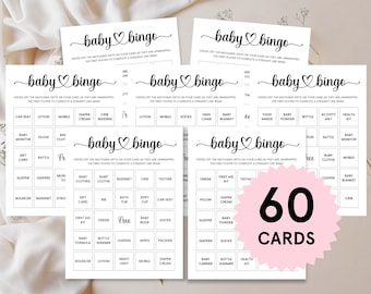 Jeu de bingo pour baby shower, jeu de bingo sur le thème de bébé, jeu de bingo à jouer lors d'une baby shower, lot de jeux de bingo à jouer