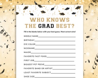 Graduation Who Knows the Grad Best | How Well Do You Know the Graduate ...