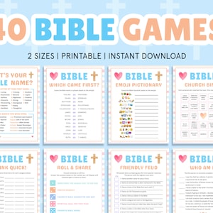 Bible Game Bundle | Church Bible Games for Kids, Teens, Adults | Christian Games | Kids Ministry Games | Sunday School | Easter Printable