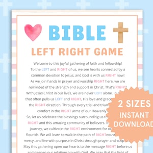 Church Left Right Game Sunday School Bible Study Games Bible Game Church Gift Exchange Game Pass the Prize Fun Christian Group Activities
