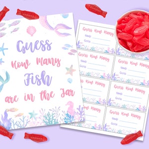 Guess How Many Fish Are in the Jar Game Printable Fishing Birthday Party  Games Instant Download -  Israel