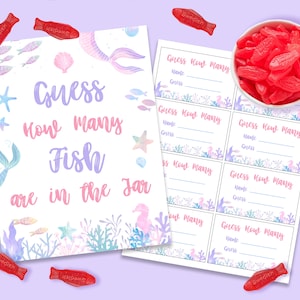 Guess How Many Fish Are in the Jar Game Printable Fishing Birthday Party  Games Instant Download -  Israel