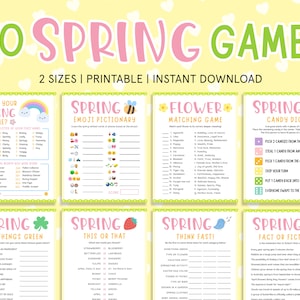 Spring Game Bundle | Fun Spring Party Games for Kids, Adults, Family | Printable Spring Break Activities | Springtime Church Picnic Games