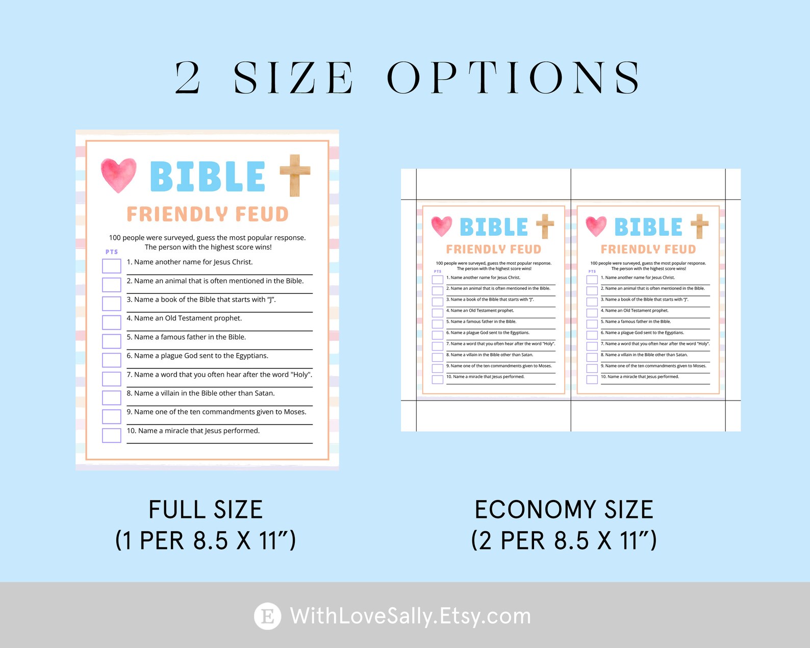 Bible Friendly Feud Christian Family Feud Church Party Games for Youth