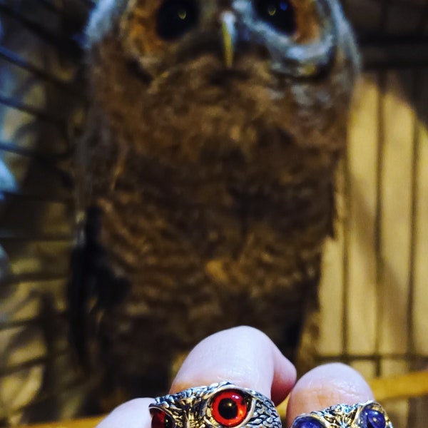 Bague chouette / hibou couleur yeux witch