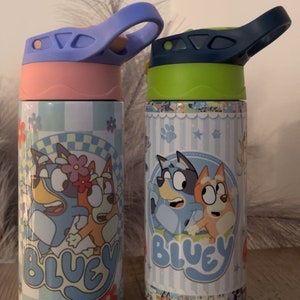  The First Years Bluey Sip & See Toddler Water Bottle -  Includes Floating Charm - Toddler Cups with Straw - 12 Oz - Ages 24 Months  and Up : Baby