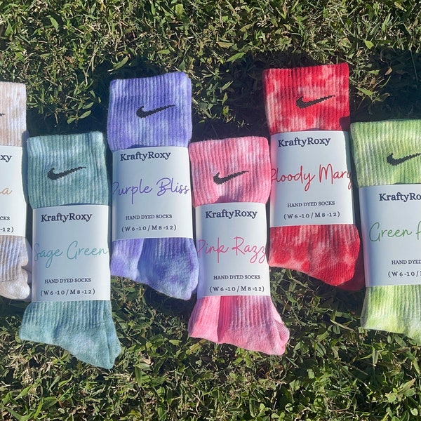 Tie Dye NIKE socks l handmade Tie dye