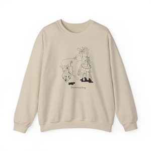 HangLoops- Crewneck Sweater- StormcloudSwag, Cowgirl Sweater, Cowboy Sweater, Western Fashion, Hand Drawn Design, Halloween