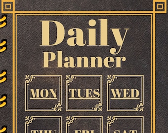 iPad Daily Planner, Portrait Digital 365 Day Schedule (PDF)