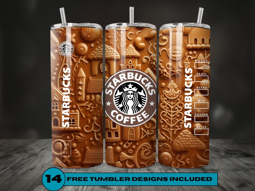 Christmas Gingerbread House Coffee Wrap, 20 Oz Skinny Tumbler