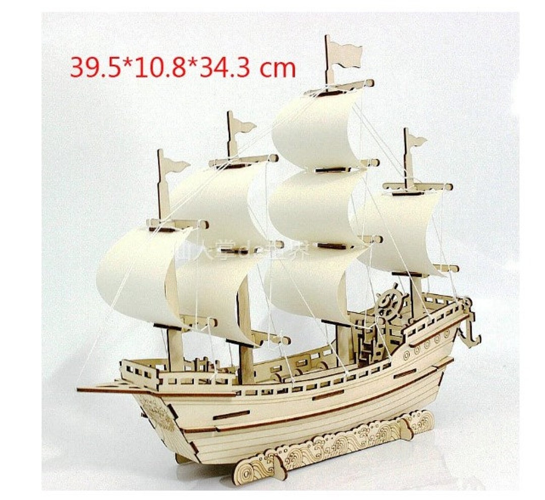 Sailboat Model Sailboat Building Kit Sailing Ship Model Etsy