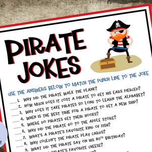 Blagues de pirates | Jeu Fête Pirate | Jeu Anniversaire Pirate | Jeu imprimable pirates | Téléchargement instantané | Devinettes de pirates | Imprimable