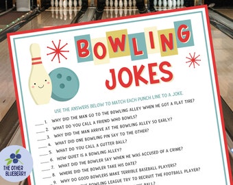 Bowling Jokes | Bowling Party Game | Bowling Birthday Game | Bowling Bash | Bowling Night | Bowling Game | Printable