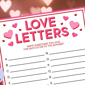 Valentine&#39;s Day Game | Valentine&#39;s Day A to Z Game | Valentine&#39;s Party Game | Class Party Game | Kids Game | Valentine Activity | Printable