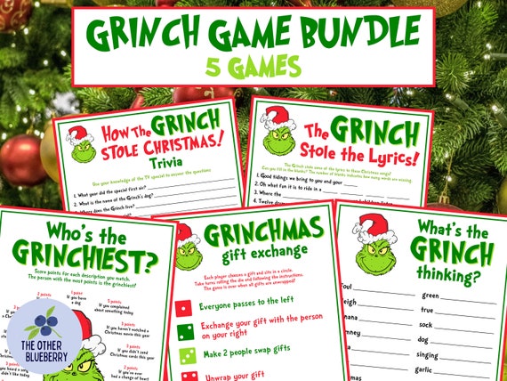 Grinchmas Gift Exchange Game Christmas Gift Games 