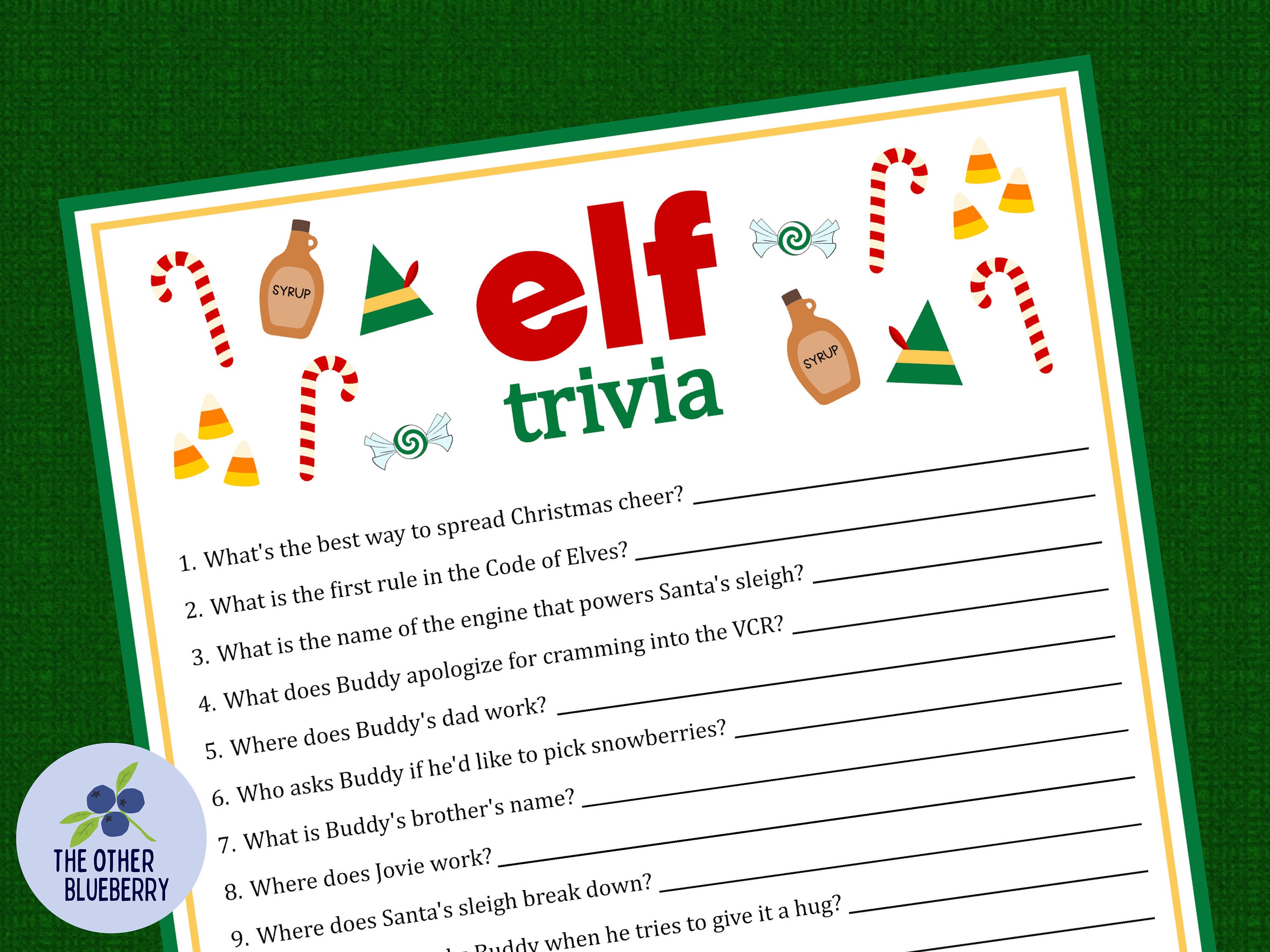 Elf Trivia Quiz Game - Entertainment Earth