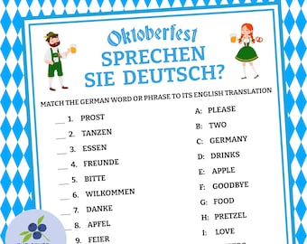 Oktoberfestspel | Duitse woorden zoeken |  Afdrukbaar