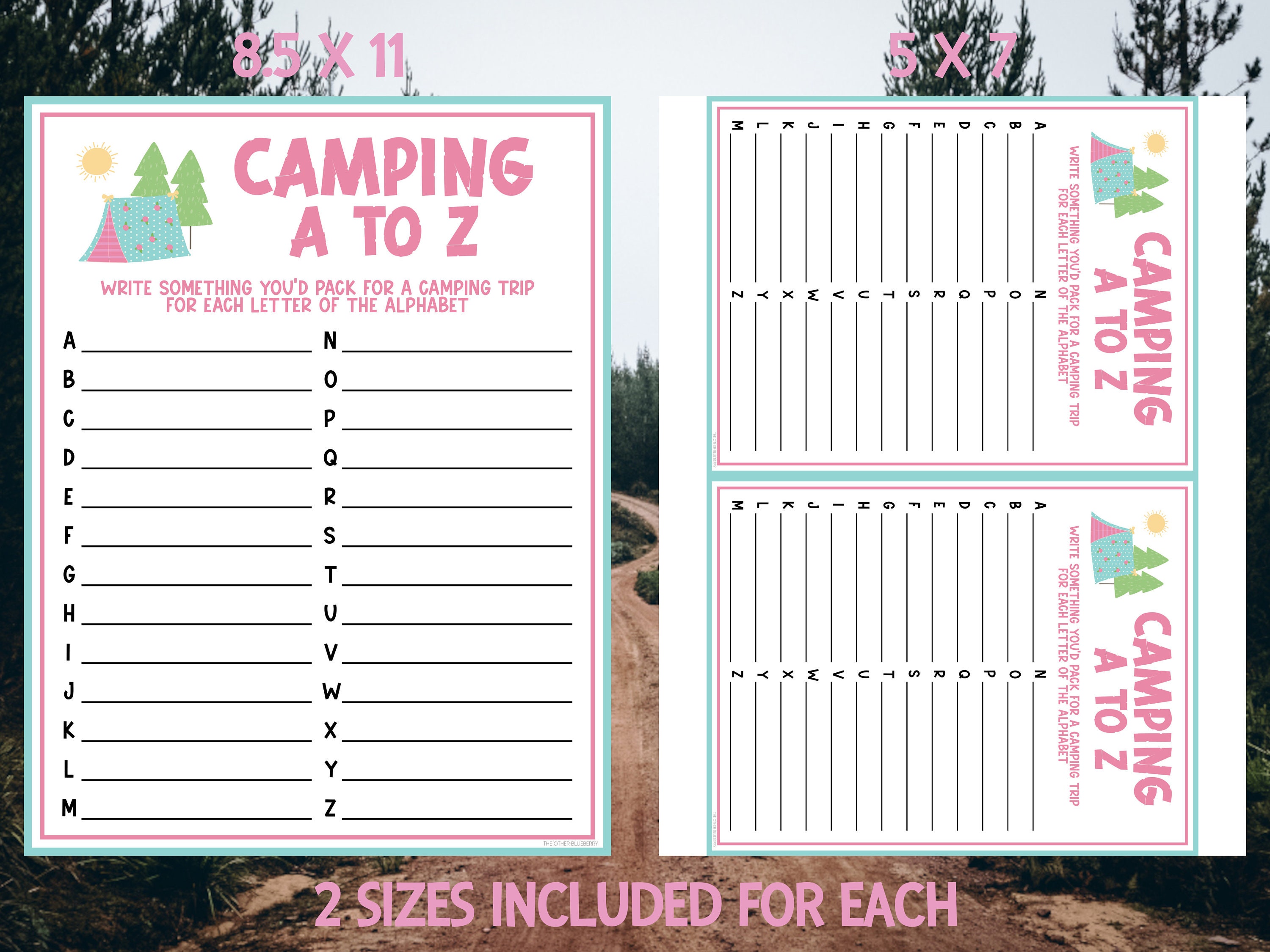 Camping Game Bundle 12 Games Camping Games Glamping Games Campout Campground Games Happy Camper