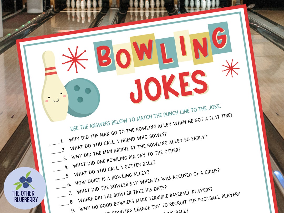 Bowling Jokes Bowling Party Game Bowling Birthday Game Bowling Bash