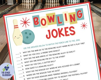 Bowling Jokes | Bowling Party Game | Bowling Birthday Game | Bowling Bash | Bowling Night | Bowling Game | Printable