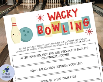 Bowling Game | Wacky Bowling | 33 Funny Ways to Bowl | Bowling Challenges | Bowling Party Game | Crazy Bowling | Printable