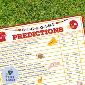 Football Predictions | Swiftie Bowl Bets | Big Game Prop Bets | Taylor Bowl | Football Era Betting for Swifties | Watch Party | Printable