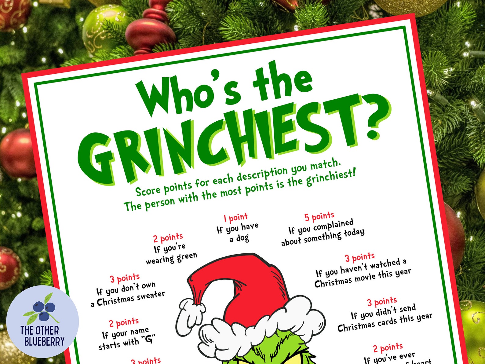 Grinch Game Bundle 5 Games Grinchmas Games Christmas Etsy