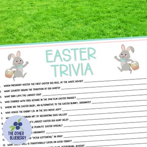 Easter Trivia Game | Easter Game | Easter Game for Adults | Easter Quiz | Easter Questions | Easter Trivia | Easter Party Game | Printable