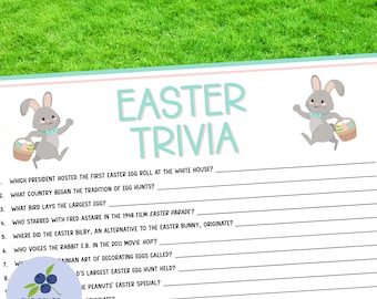 Easter Trivia Game | Easter Game | Easter Game for Adults | Easter Quiz | Easter Questions | Easter Trivia | Easter Party Game | Printable