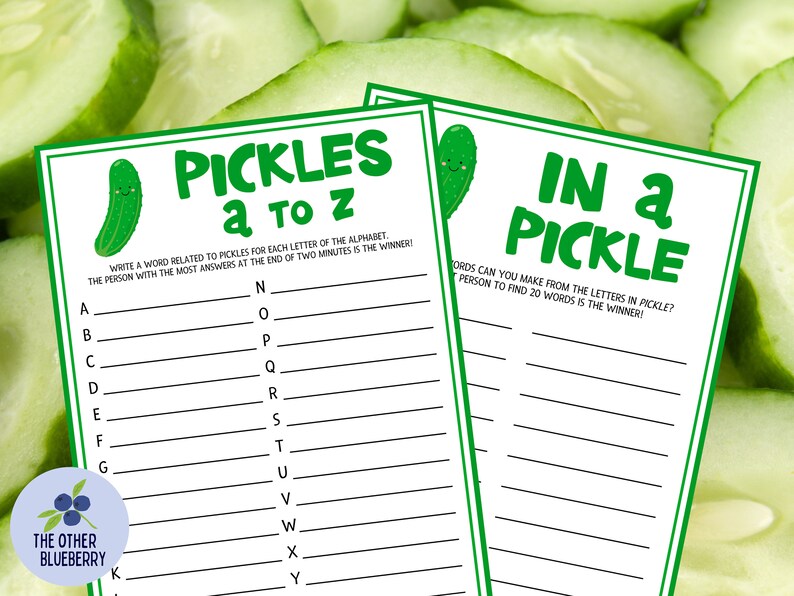 Pickle Game Bundle 5 Games Pickle Party Games Kind of a Big Dill Trivia