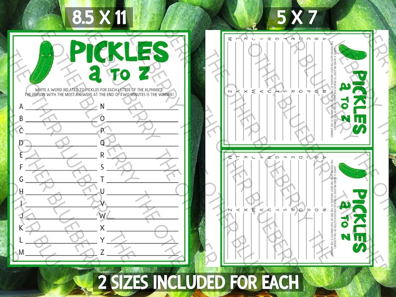Pickle Game Bundle 5 Games Pickle Party Games Kind of a Big Dill Trivia