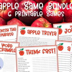 Apple Game Bundle | 6 Games | Apple Party | Apple of My Eye | Apple-y Ever After | Back to School | Apple Theme Activities | Fall Printable