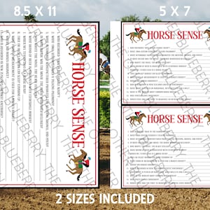 Kentucky Derby Game | Trivia | Horse Trivia | Kentucky Derby Party ...